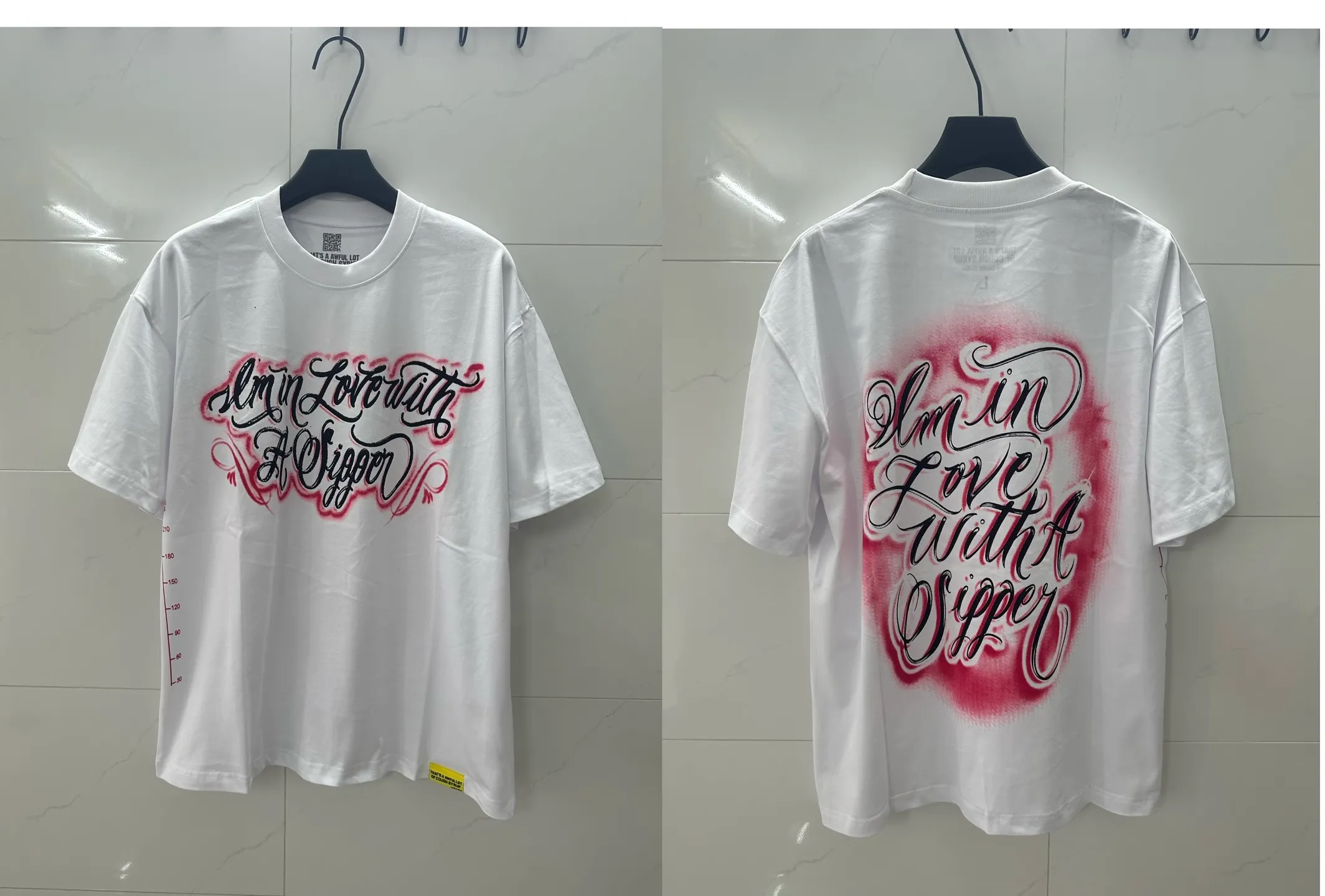 #White | THAT'S A AWFUL LOT OF COUGH SYRUP In Stock Real shot American simple trendy brand loose casual T-shirt Fabric (fabric): 32 counts Weight combed double yarn pure cotton Sizes (size): S-M L X L Color (colour): White